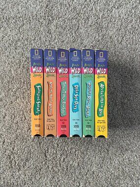 national geographic society really wild animals vhs lot ⚡️